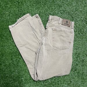 Wrangler Jeans Men’s 34x30 Tan Stone Wash Relaxed Fit Straight Leg Denim
